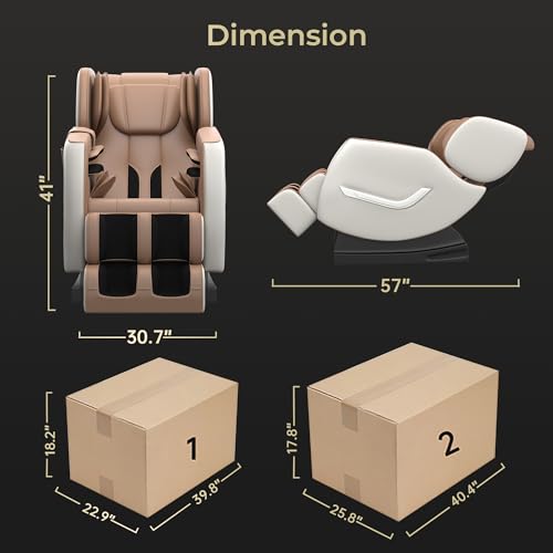 SMAGREHO 2024 New Massage Chair, Zero Gravity and Full Body Airbags Massage, 6 Auto Modes, 8 Fixed-Point Massage Rollers and Waist Heating