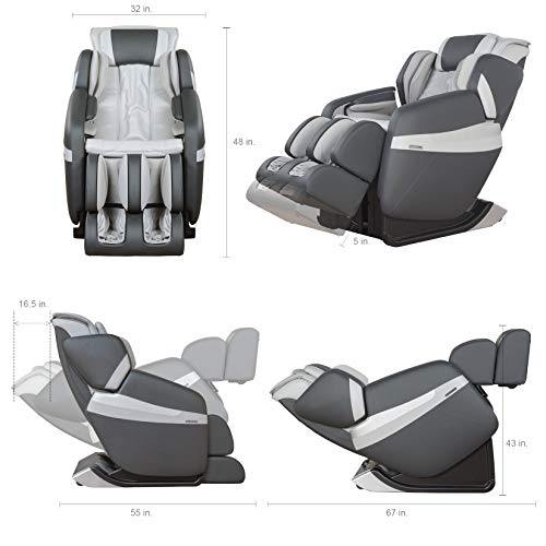 RELAXONCHAIR [MK-CLASSIC Full Body Zero Gravity Shiatsu Massage Chair with Built-in Heat and Air Massage System (GRAY)
