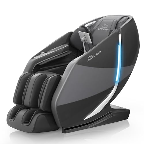 Snailax 4D Massage Chair Full Body, Zero Gravity, SL Track Shiatsu Massage Recliner Chair, 15 Auto Programs, Compression, Rolling, Kneading, Graphene Heating,Stretch,Body Scan,Foot Roller Massage