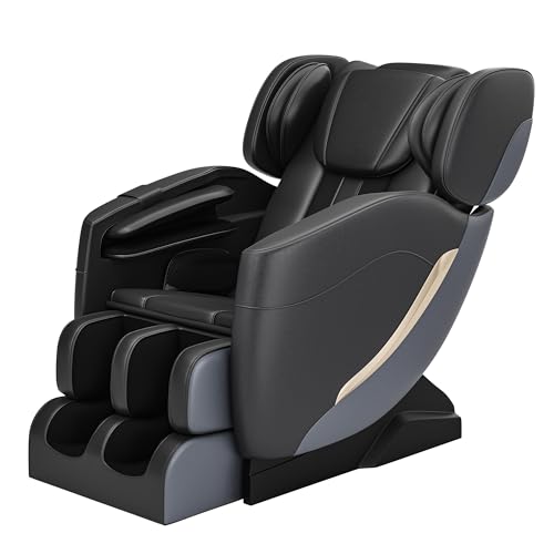 SMAGREHO 2024 Massage Chair, Full Body Zero Gravity Massage Chair with 8 Fixed Massage Rollers, 6 Auto Modes, Waist Heated, Bluetooth Speaker, Black and Gray