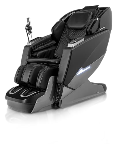 Osaki OS-4D Pro Ekon Plus | Black | 4D SL-Track Rollers | Lumbar Heat | Smart Body Sensing | Zero Gravity | Calf and Foot Massage | Bluetooth Speaker | Wireless Phone Charger | Auto Programs