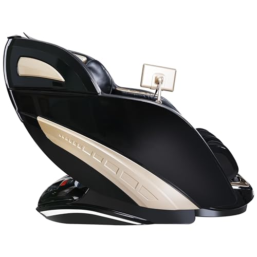 4D AI Voice Massage Chair, Full Body Zero Gravity SL-Track Shiatsu Massage Recliner Chair with Heat Body Scan Foot Roller,Bluetooth for Home, Office, Best Gifts for Dad