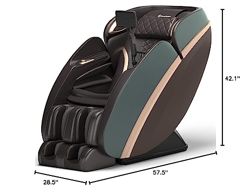 Real Relax Massage Chair for Full Body, 4D SL Track Zero Gravity Shiatsu Massage Recliner Chair with AI Care, Voice Control, Heating, PS6500 (Dark Brown)
