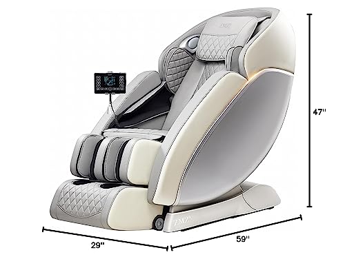 ZMZ 2023 4D Massage Chair Recliner, SL Track Massage Chairs Zero Gravity Full Body with Airbags, Foot Rollers, Waist and Calf Heat, Body Scan, Shortcut Key, Bluetooth, Shiatsu Recliner (Gray)
