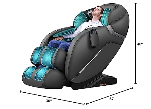 iRest SL Track Massage Chair Recliner, Full Body Massage Chair with Zero Gravity, Airbags, Heating, and Foot Massage (Black)