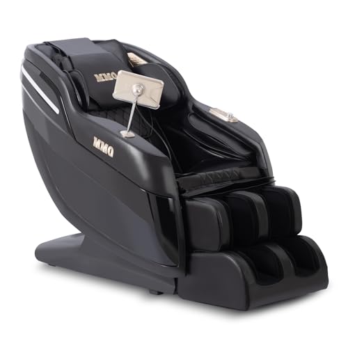 MMQ Massage Chair Zero Gravity Full Body-Electric Shiatsu Recliner with Back Heating and Foot Roller，Built-in Bluetooth Speakers for Home and Office，Plug and Play (Black)