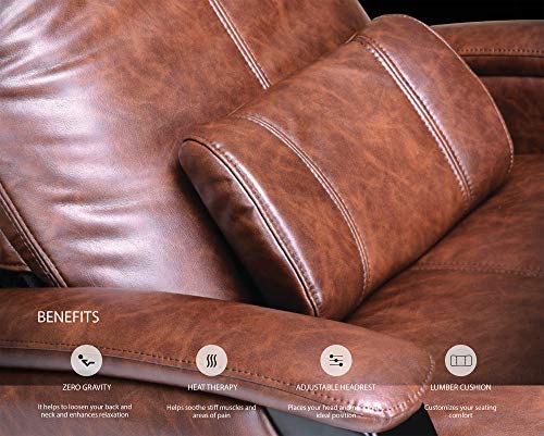 Svago ZGR Plus SV-395 Dual Power Infinite Position Zero Anti Gravity Recliner Chair with Heat and Massage - Snowfall White Faux Leather