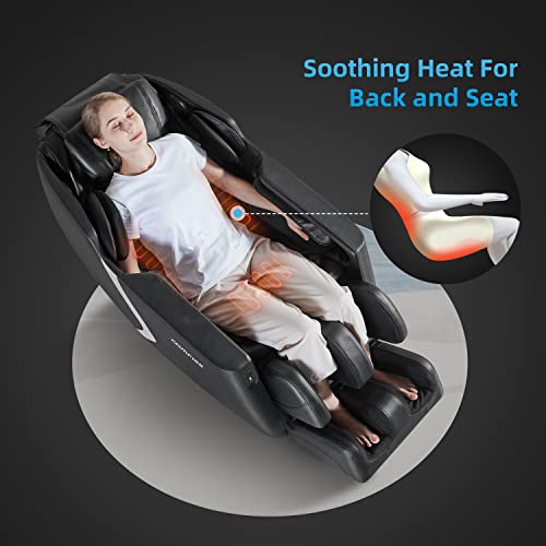 COMFIER Massage Chair Recliner,Full Body Massage Chair, Zero Gravity,Bluetooth Speaker, 6 Auto Program,Air Compression, 4D Shiatsu Kneading,Heat,Foot Rolling,Chair Massager, Black