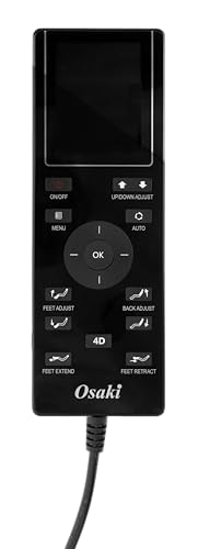 Osaki OS-4D Pro Ekon Plus | Black | 4D SL-Track Rollers | Lumbar Heat | Smart Body Sensing | Zero Gravity | Calf and Foot Massage | Bluetooth Speaker | Wireless Phone Charger | Auto Programs