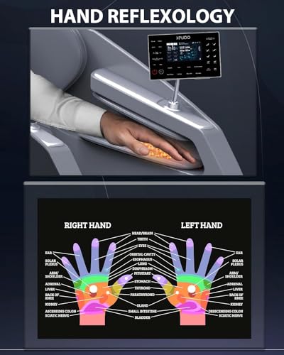 PUDO 2024 4D Massage Chair Full Body|Zero Gravity Shiatsu Massage Chairs Recliner with AI Voice with Heated SL Track Bluetooth Speaker Airbag Yoga Stretch, Foot Roller Auto Legrest (BlackGrey)