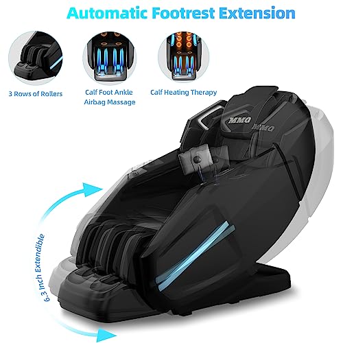 MMQ Massage Chair Zero Gravity Full Body, SL Track Electric Shiatsu Recliner with Foot Rollers,Yoga Stretching, Bluetooth, Built-in Heat Therapy Air Massage System -Plug and Play