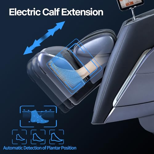 iRest A710 4D Massage Chair, Named Alfine, Full Body Shiatsu Zero Gravity Recliner with Yoga Stretching, SL Track, Automatic Calfrest Extension, Calf Kneading (Black-Closed Footrest)