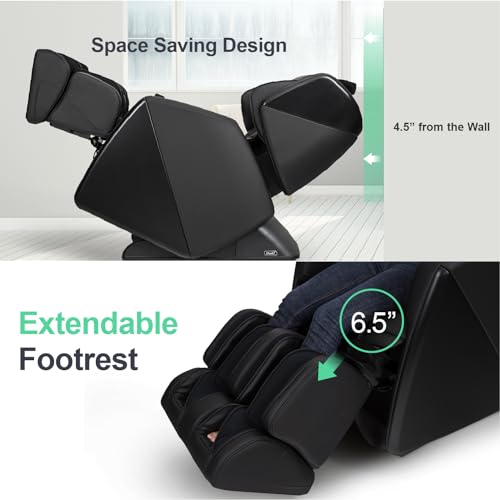 Titan Osaki OS-Soho II | Black | Massage Chair | J-Track 4D Massage | Smart Computer Body Scanning | Zero Gravity Reclining | Space Saving | Foot Roller | Calf Heating