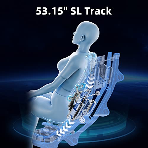 iRest SL Track Massage Chair Recliner, Full Body Massage Chair with Zero Gravity, Airbags, Heating, and Foot Massage (Black)