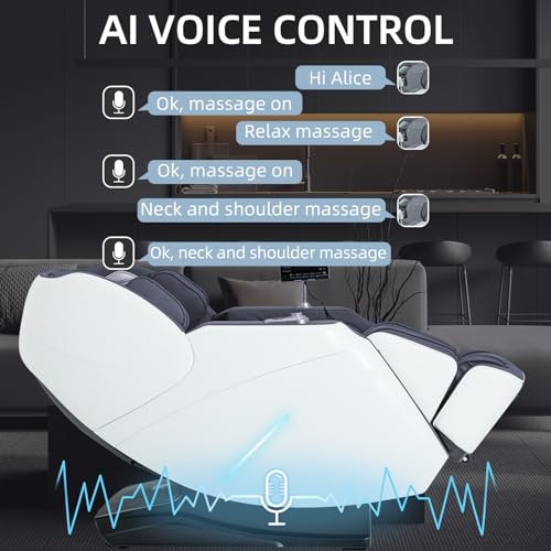 MassaMAX 2024 MD306 Pro Massage Chair - Full Body Relaxation with Yoga Stretch, Zero Gravity, SL Track, Foot Rollers, Airbags, Heating (White)