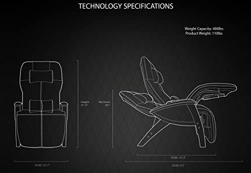 Svago ZGR Plus SV-395 Dual Power Infinite Position Zero Anti Gravity Recliner Chair with Heat and Massage - Snowfall White Faux Leather