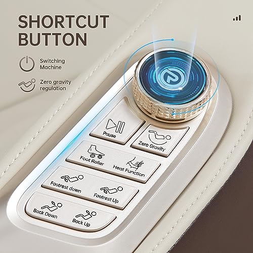 Real Relax Massage Chair, SL Track Full Body Zero Gravity Massage Recliner with Yoga Stretch APP Control, Favor 07 Brown