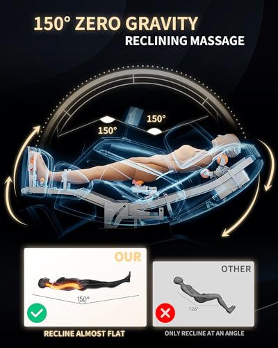 MeitFith Massage Chair Full Body: 2024 4D Massage Chair Full Body Zero Gravity Massage Chair 4D & 2D Dual-Mechanism Beige