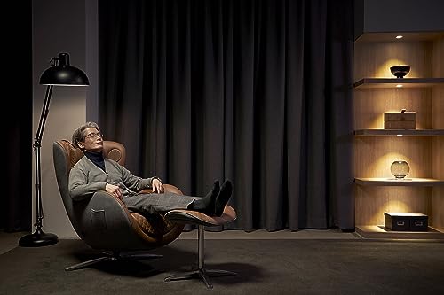 NOUHAUS Heated Classic Massage Chair Full Body and Spot Massaging Recliner with Ottoman, Bluetooth Speaker, in-Chair Charger. Portable Shiatsu Body Massager Chair (Caramel, Leather)