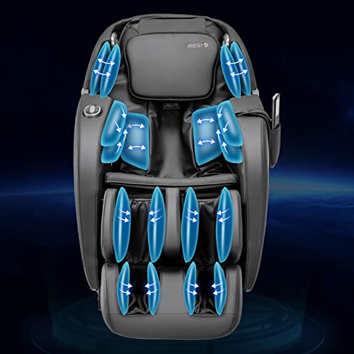 iRest SL Track Massage Chair Recliner, Full Body Massage Chair with Zero Gravity, Airbags, Heating, and Foot Massage (Black)