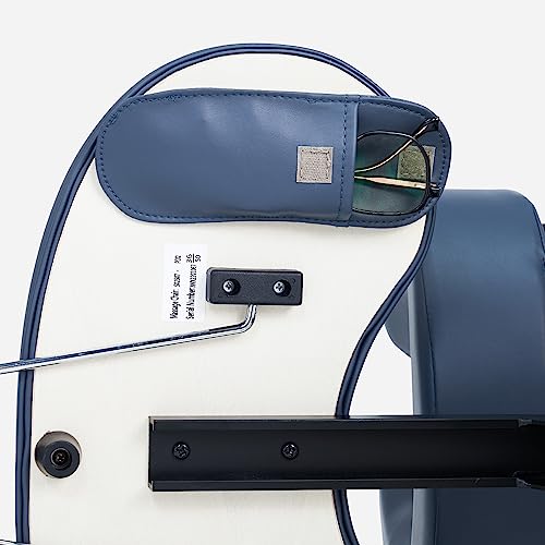 Professional Portable and Lightweight Tattoo/Massage Chair by Master Massage - Folding Aluminum Frame with Adjustable Features and Wheeled Carrying Case, Blue