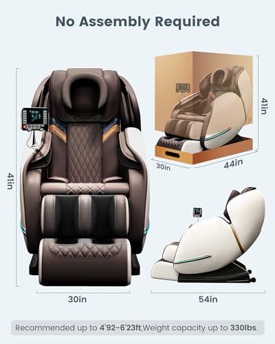 WANSID Massage Chair Full Body,Zero Gravity Massage Chair with Heat and Foot Massage,Full Body Massage Recliner Chair with Airbags, Kneading, Bluetooth, LCD Touch Control