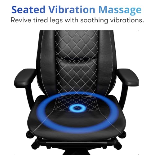 Chill Chair – Deep Tissue Massage Office Chair – Elegant and Timeless Black Office Chair – Reclining Office Chairs to Boost Comfort & Productivity