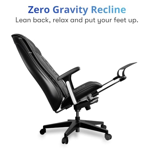 Chill Chair – Deep Tissue Massage Office Chair – Elegant and Timeless Black Office Chair – Reclining Office Chairs to Boost Comfort & Productivity