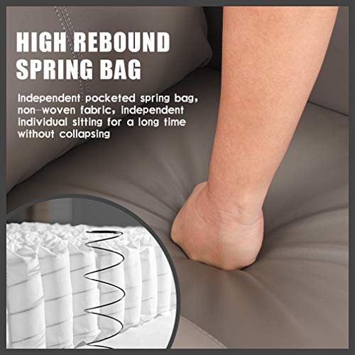 Recliner Chair Single Sofa Winback Chair Home Theater Seating Modern Reclining Chair Easy Lounge with Padded Seat PU Leather Padded Seat Backrest for Living Room Reading Chair Recliner Sofa