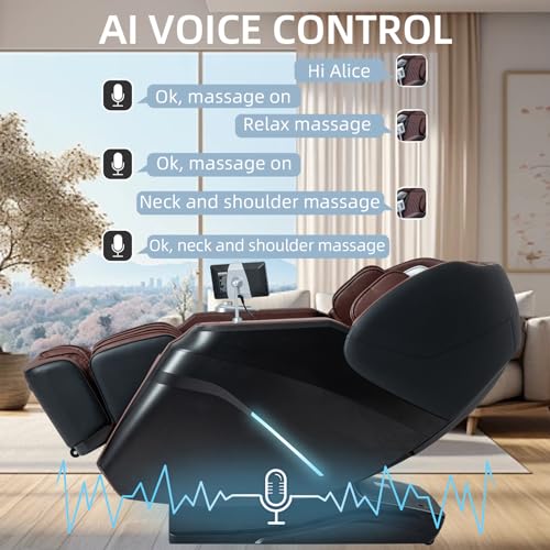iRest 2024 Massage Chair - Full Body Relaxation with Yoga Stretching, Zero Gravity, SL Track, Foot Rollers, Airbags, Heating, and AI Voice Control (Black)
