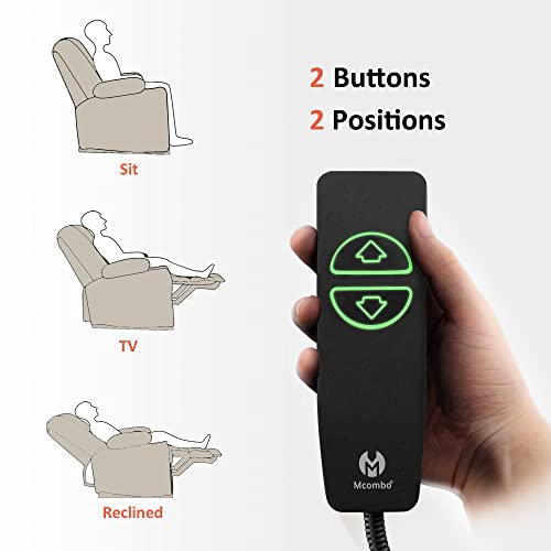 MCombo Electric Power Recliner Chair with Heat and Massage, USB Ports, Cup Holders, Reclining Chair for Living Room 6079 (Beige Medium 22.2" Seat Width)