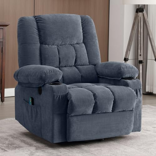 BOSMILLER Power Lift Recliner Chair Recliners for Elderly with Heat and Massage Recliner Chair for Living Room with Infinite Position and Side Pocket,USB Charge Port
