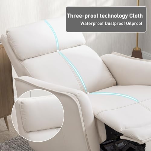 ANJ Power Rocker Recliner Chair with USB Port, Electric 270° Swivel Glider Recliners, Upholstered Leathaire Rocking Reclining Sofa Nursery Recliner for Living Room, Bedroom