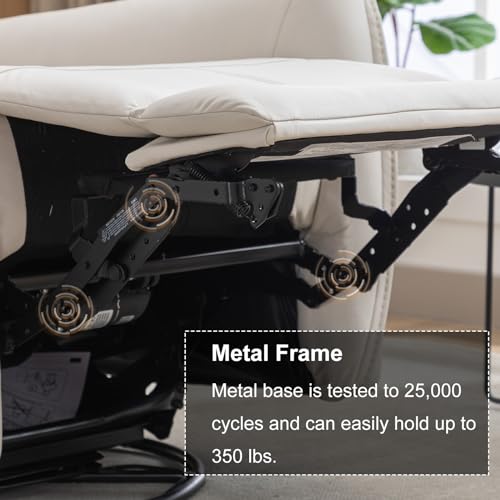 ANJ Power Rocker Recliner Chair with USB Port, Electric 270° Swivel Glider Recliners, Upholstered Leathaire Rocking Reclining Sofa Nursery Recliner for Living Room, Bedroom