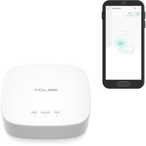 YoLink Hub, 1/4 Mile Super Long Range Smart Hub LoRa Enabled Smart Home Automation Bridge Home Security Monitoring System - Central Controller for YoLink Smart Home Devices - White