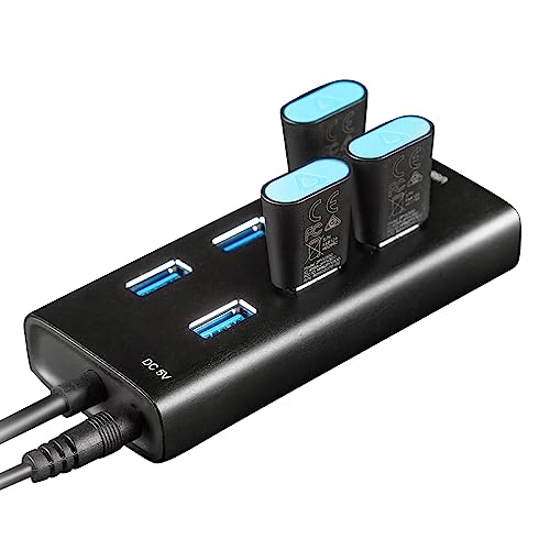 Rebuff Reality USB Hub 3.0, 7-Port Data USB Hub with One Smart Charging Port, 31.5inch Long Cable USB Extension for MacBook, Mac Pro/Mini, iMac, PC and Vive Tracker USB dongles