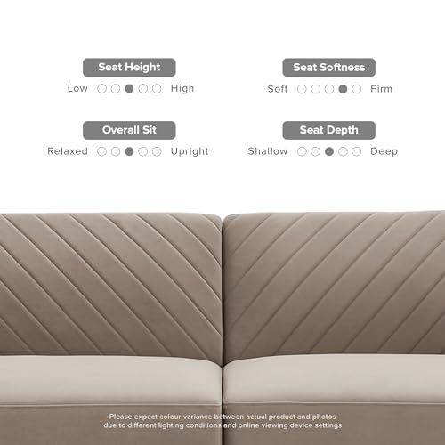 mopio Futon Sofa Bed, Couch, Small Sofa, Sleeper Sofa, Loveseat, Mid Century Modern Futon Couch, Sofa Cama, Couches for Living Room (Mocha Brown Premium Velvet)