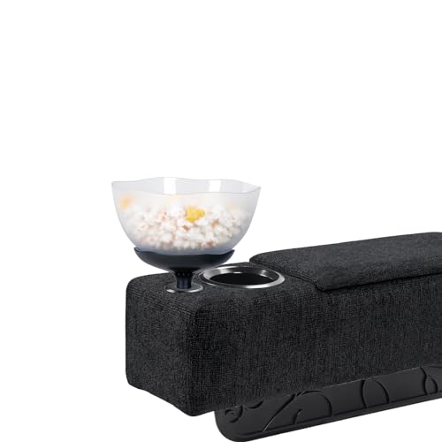 beyond SMART Multifunctional Sofa Armrest, Couch Armrest with Cup Holder, Removable Sofa Caddy with Storage,Equipped with LED Reading Light&Wireless Charge Stand, Black