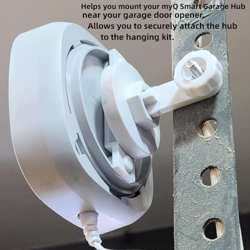 Mounting Bracket for myQ Chamberlain Garage Smart Hub, No Drilling, No Tools,No Drilling Install ，Compatible with myQ-G0401-ES (not Included Garage Hub)
