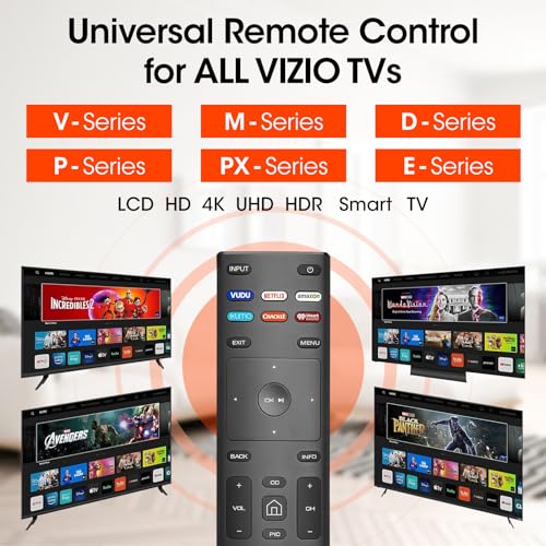 2 Pack Newest Remote Replacement for All VIZIO Smart TV Remote, Compatible for VIZIO Remote Control Replacement, Compatible with All VIZIO LCD HD 4K UHD HDR Smart TVs