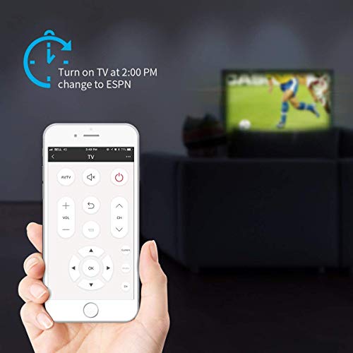 Broadlink WiFi Smart Home Hub RM Mini 3 (2.4 GHz Wi-Fi Only) IR Automation Learning Universal Remote Control for TV Compatible with Alexa, Google Home, IFTTT