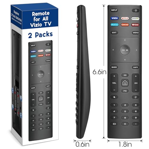 2 Pack Newest Remote Replacement for All VIZIO Smart TV Remote, Compatible for VIZIO Remote Control Replacement, Compatible with All VIZIO LCD HD 4K UHD HDR Smart TVs