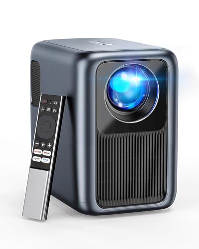 Projector with WiFi and Bluetooth 4K, 【Netflix Official/YouTube/Prime Video】, EXTRAVIS 800ANSI Home Theater Native 1080P, Auto Focus & Keystone, Dolby Audio, Portable Smart Movie Outdoor Projector