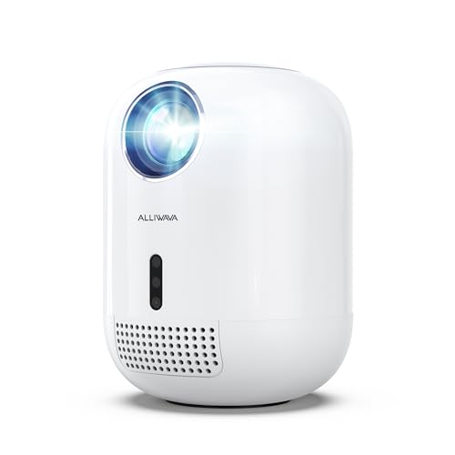 [Auto Focus/6D Keystone]PR350 Portable Mini Projector with 5G WiFi 6 and Bluetooth, Native 4K 1080P Outdoor Video Projector, Smart Home Theater System Compatible with iOS/Android/HDMI/USB