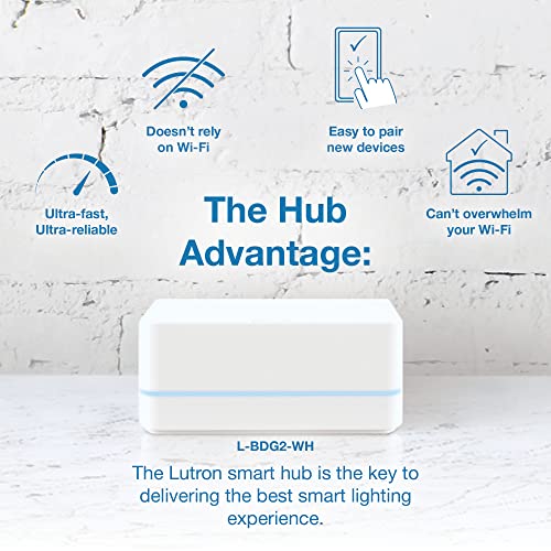 Lutron Caseta Smart Lighting Kit w/Hub, Diva Smart Dimmer Switch, Remote & More, for LED Bulbs, Works w/Alexa, Apple Homekit, Google Home, No Neutral Required, 150W Single-Pole/3-Way, DVRF-BDG-1DP-A
