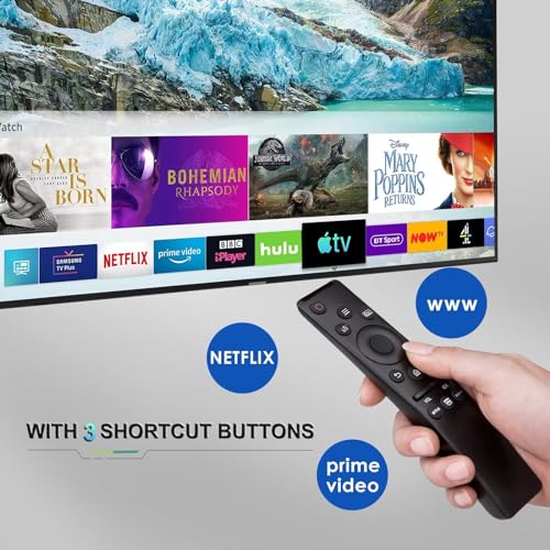 Universal Remote Control Compatible for All Samsung TV LED QLED UHD SUHD HDR LCD Frame Curved Solar HDTV 4K 8K 3D Smart TVs, with Buttons for Netflix, Prime Video, WWW