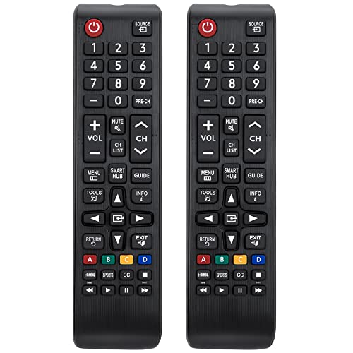 (Pack of 2) Universal for Samsung TV Remote, Replacement for Samsung Smart TV - LED LCD HDTV QLED SUHD UHD 4K 3D TV