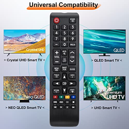 (Pack of 2) Universal for Samsung TV Remote, Replacement for Samsung Smart TV - LED LCD HDTV QLED SUHD UHD 4K 3D TV