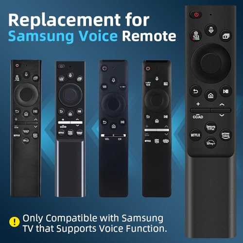 for Samsung TV Remote Replacement, for Samsung Smart TV from 2019-2023 with Voice Function. for Samsung-Remote-Control BN59 Series. for Crystal QLED Frame QLED 4K 8K TVs. 2-Year Full Warranty.