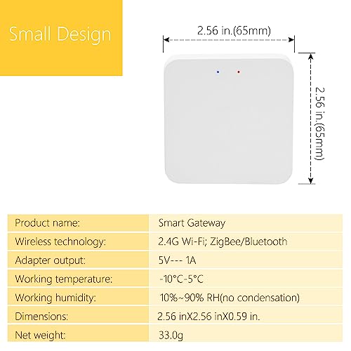 Sortfle Smart Hub Gateway, Compatible with Alexa GoogleHome Smartthing.Work with All Tuya ZigBee and Bluetooth Smart Products
